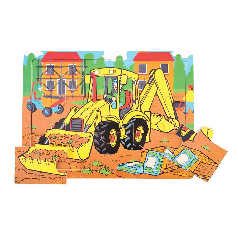 Bigjigs Toys Tray Puzzle Digger (9 Pieces)