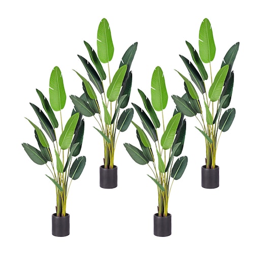 SOGA 4X 220cm Artificial Giant Green Birds of Paradise Tree Fake Tropical Indoor Plant Home Office Decor image number null