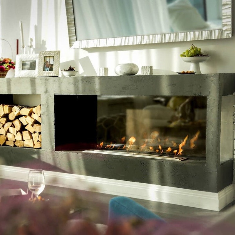 Decoflame Bioethanol Fireplace 1500mm Insert - Automatic Refill & 8 to 16 Hour Burn Times image number null