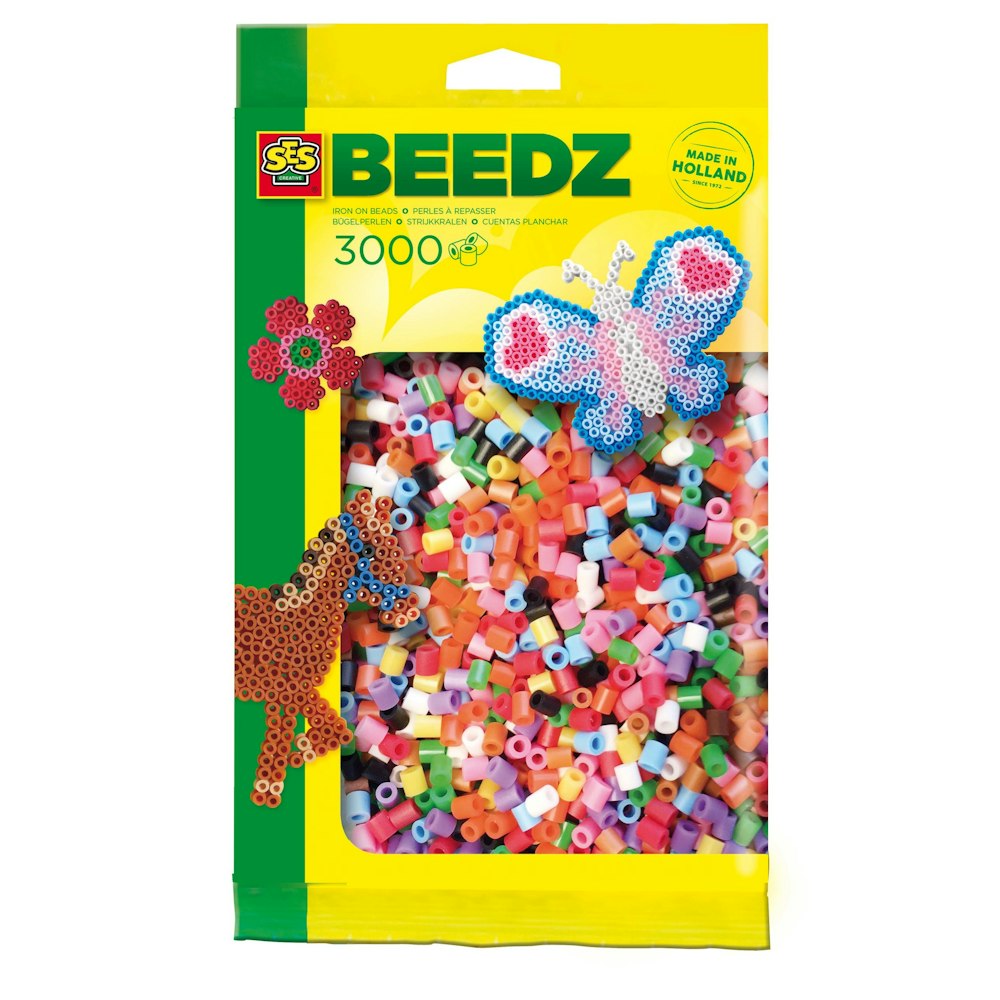SES Creative Iron On Beads 3000 Mix Glitter