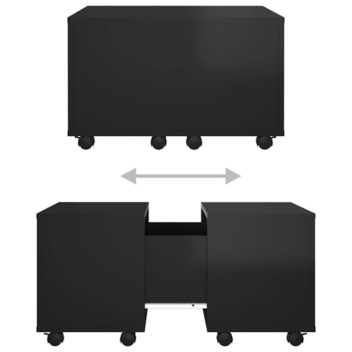 NNEVL Coffee Table High Gloss Black 60x60x38 cm Chipboard NNEVL Coffee Table High Gloss Black 60x60x38 cm Chipboard