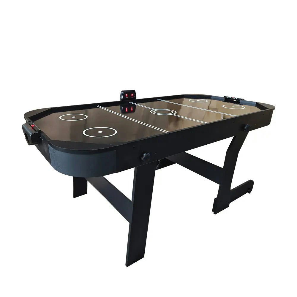 MACE 6FT Strong Foldable Air Hockey Table With Wheels - Black