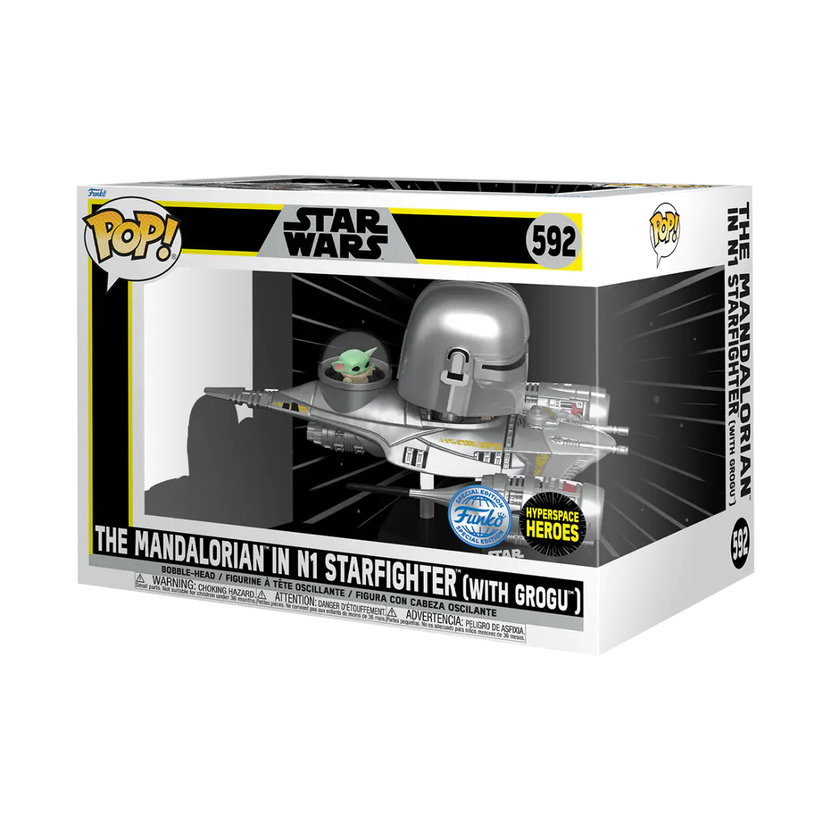 Star Wars - The Mandalorian and Grogu in N1 Starfighter US Exclusive Pop! Ride