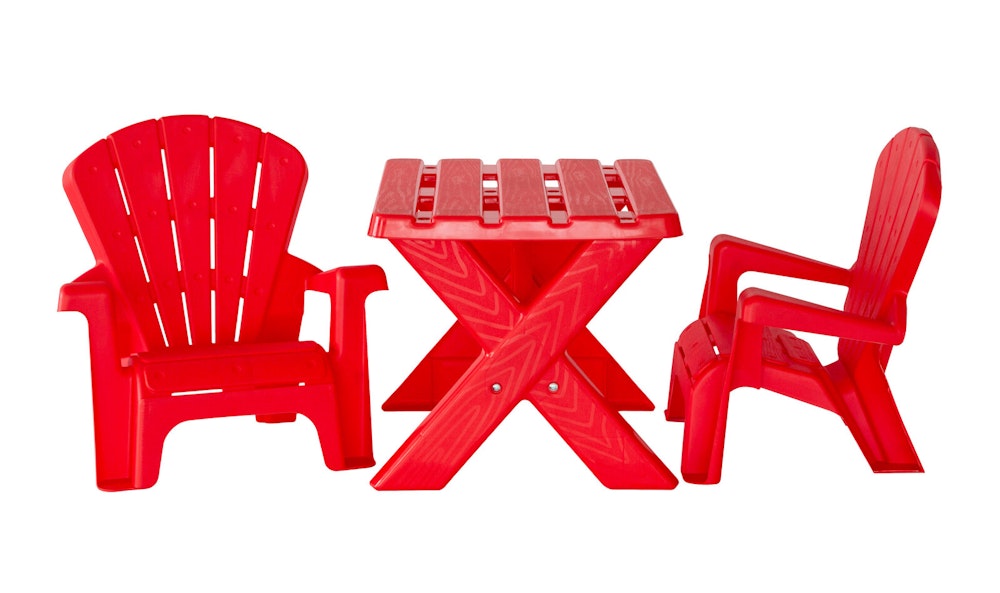 Kids Durable Table and Two Child-sized Chairs Set - Red image number null