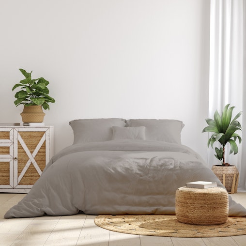 Royal Comfort 1000 Thread Count Bamboo Cotton Sheet and Quilt Cover Complete Set - King - Dove Royal Comfort 1000 Thread Count Bamboo Cotton Sheet and Quilt Cover Complete Set - King - Dove