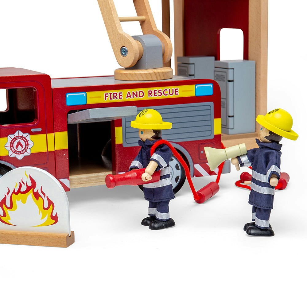 Tidlo Tidlo Fire Station Toy Bundle