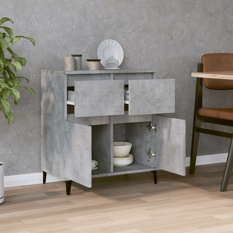 NNEVL Sideboard Concrete Grey 60x35x70 cm Engineered Wood image number null