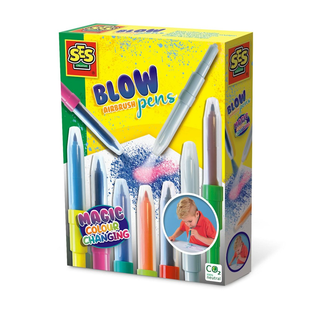 SES Creative Blow Airbrush Pens - Magic Colour Changing