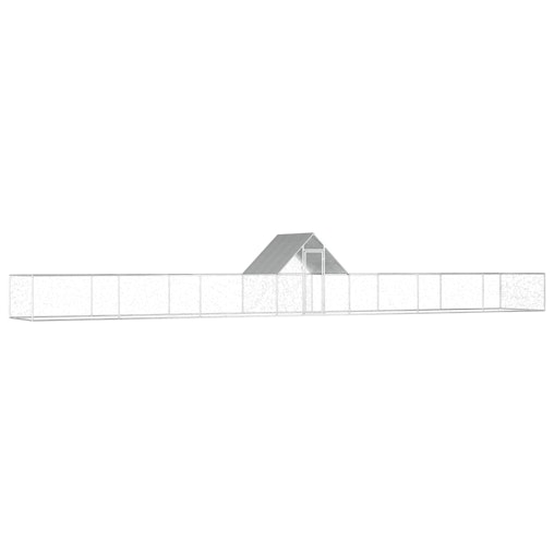 NNEVL Chicken Coop 14x2x2 m Galvanised Steel image number null