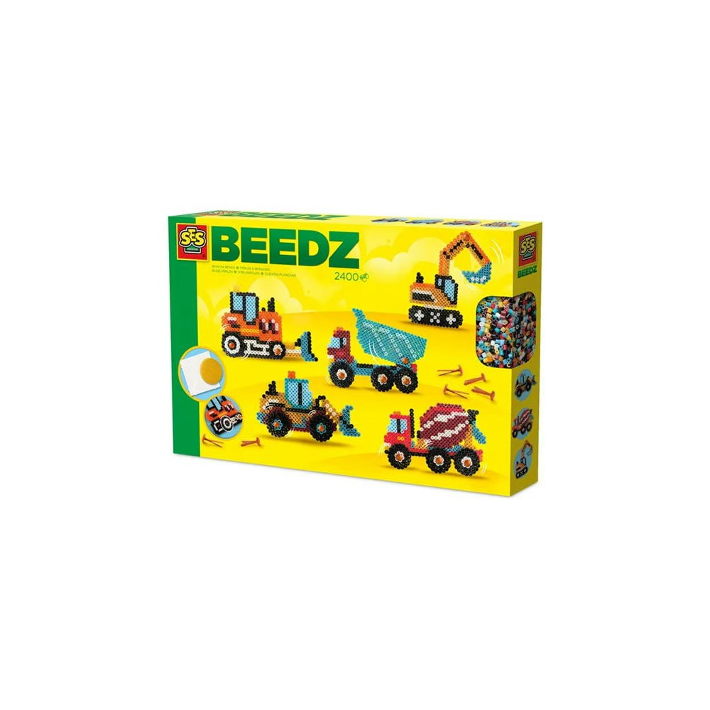 SES Creative Iron On Beads - Constructions Trucks