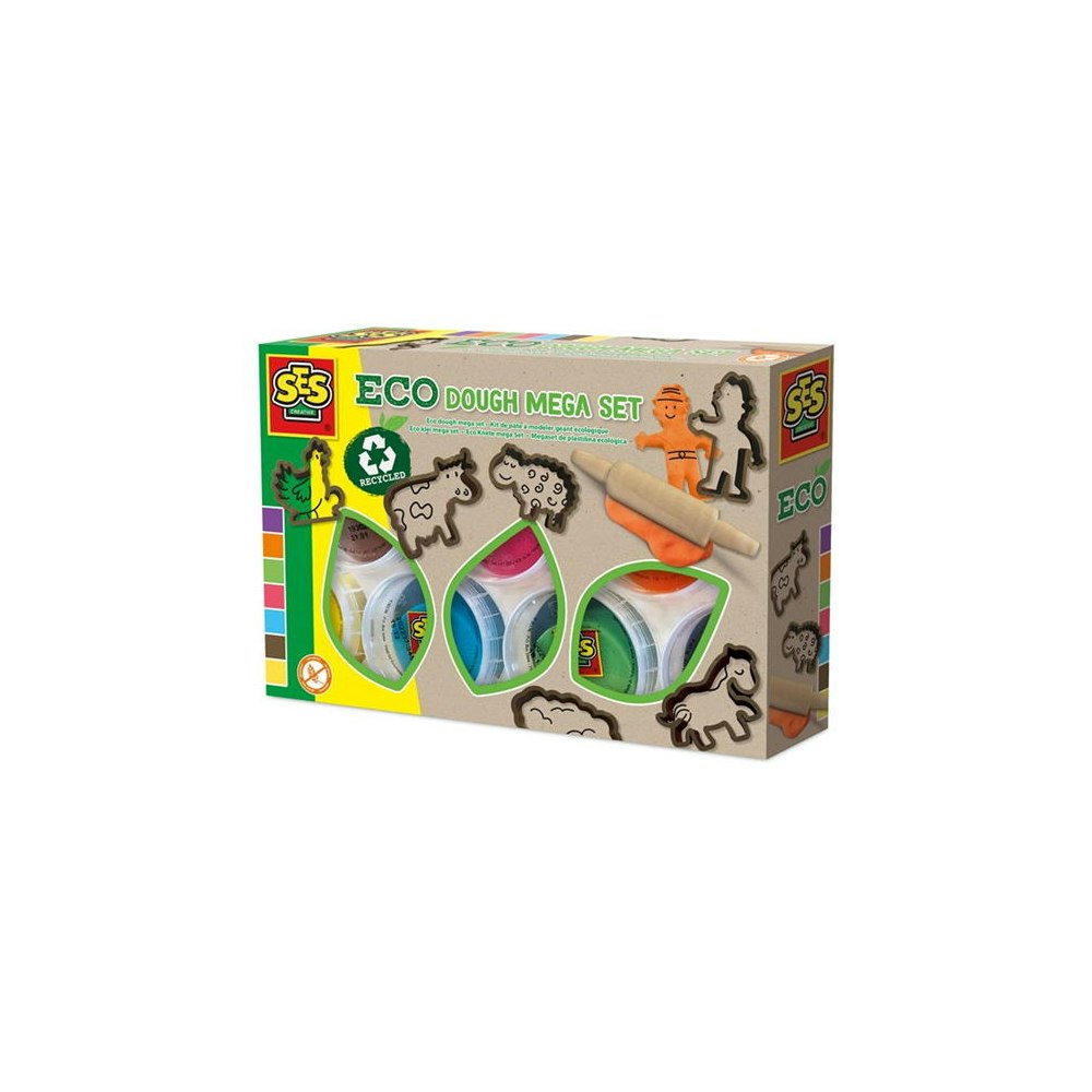 SES Creative Eco Dough Mega Set (7x90gr With Tools)