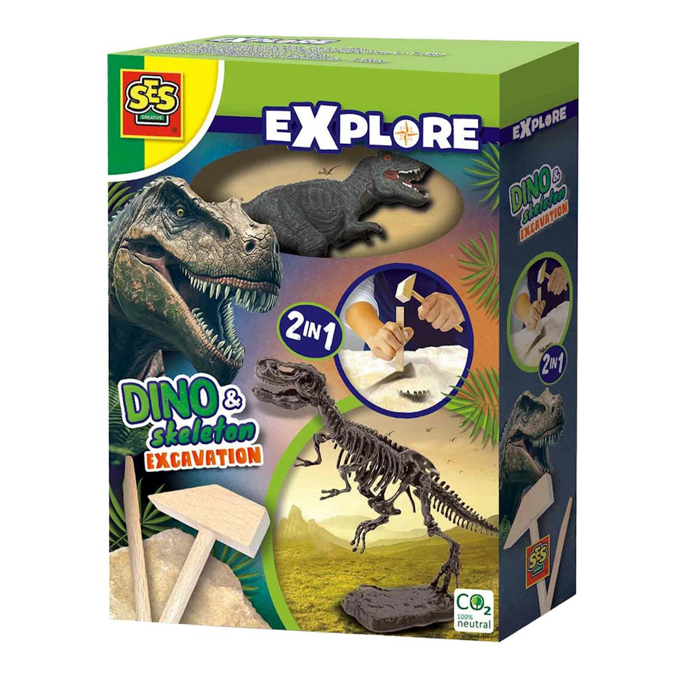 SES Creative Dino And Skeleton Excavation 2 In 1 - T-rex