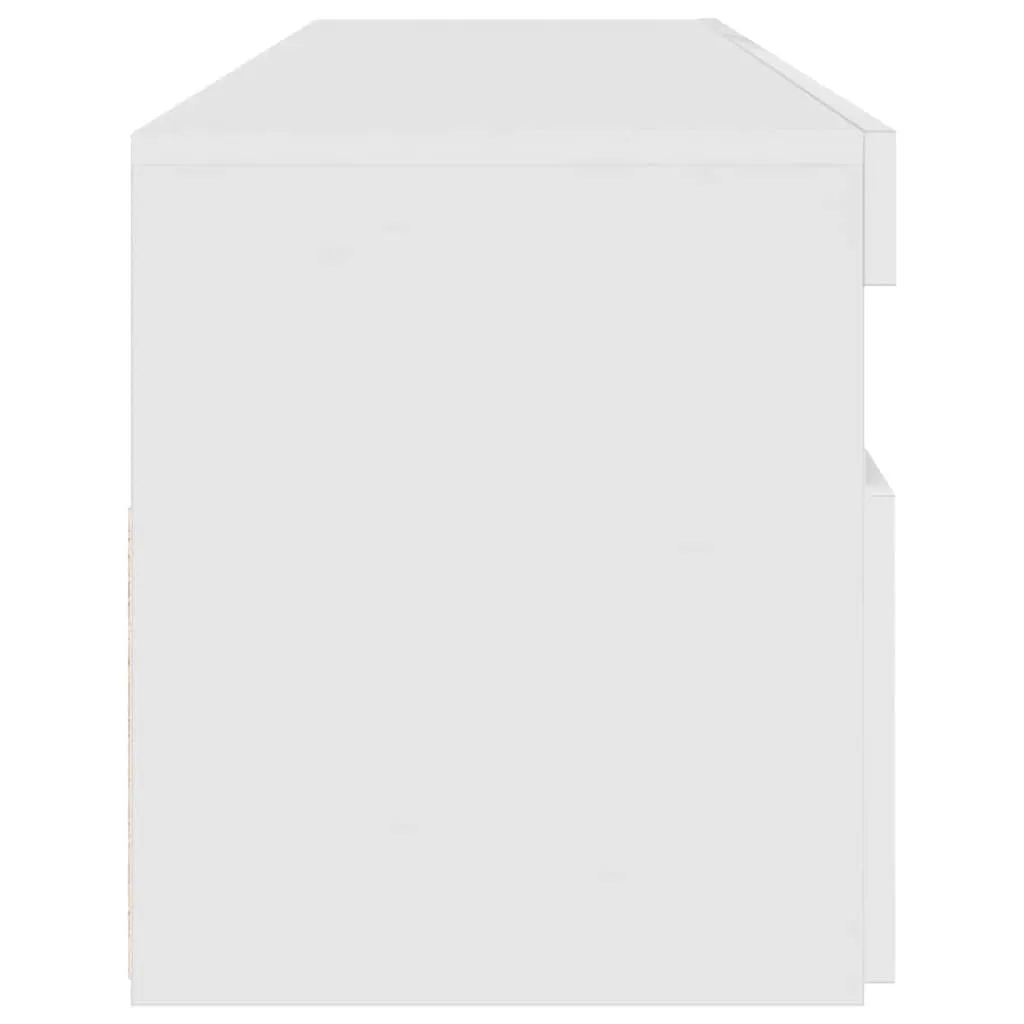 TV Cabinet with LED Lights White 90x35x40 cm 804382