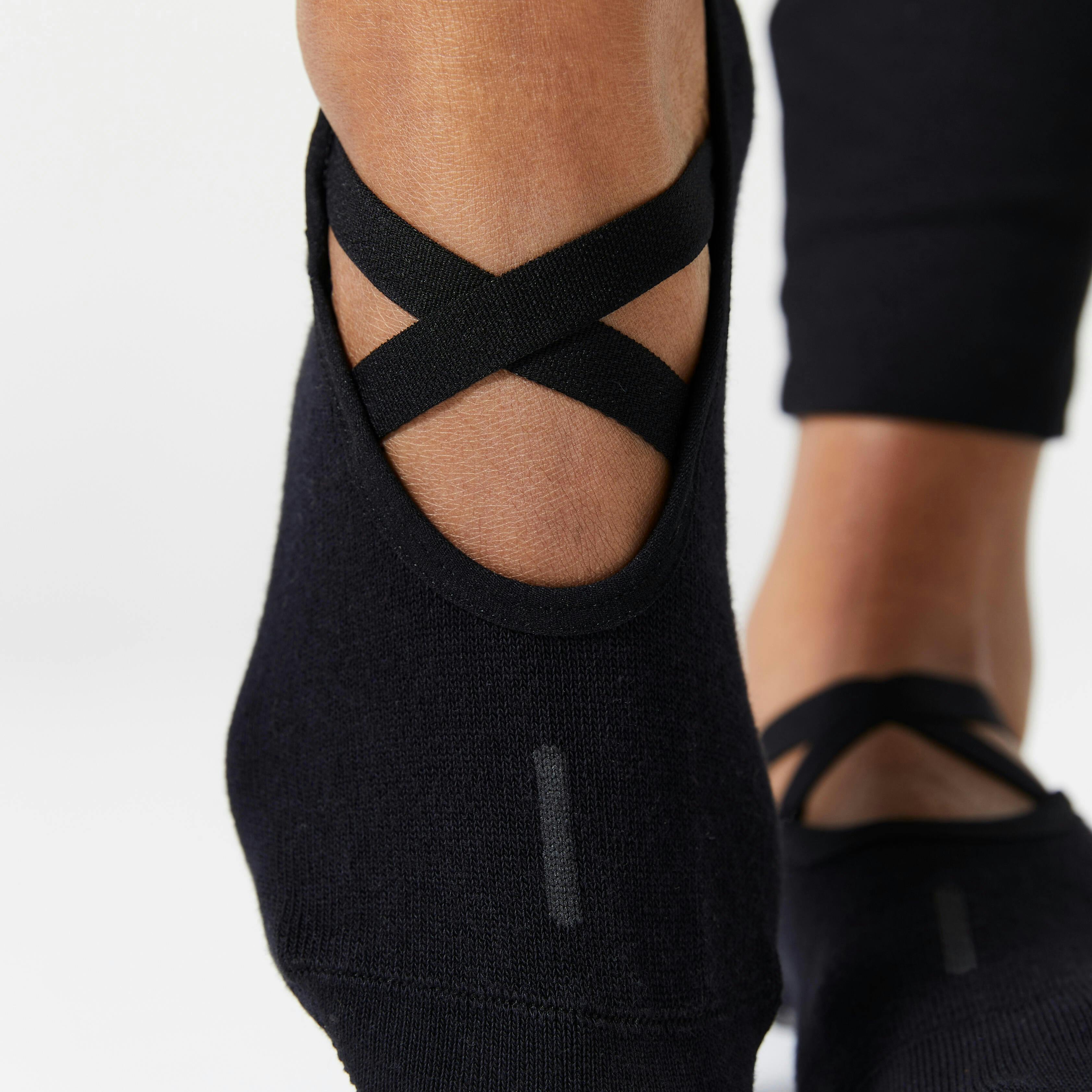 Decathlon | Women's Non-Slip Pilates & Gentle Gym Ballet Sport Socks - Black