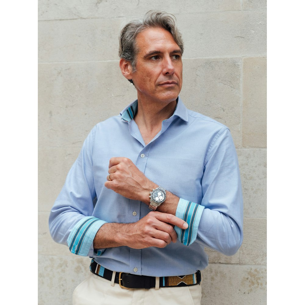 Koy Clothing Maji Blue Organic Oxford Cotton Shirt