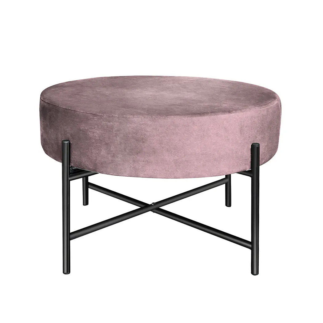 Levede Foot Stool Ottoman Footstool Velvet Accent Chair Dressing Vanity 55CM