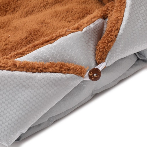 SOGA Silver Dual-purpose Cushion Nest Cat Dog Bed Warm Plush Kennel Mat Pet Home Travel Essentials SOGA Silver Dual-purpose Cushion Nest Cat Dog Bed Warm Plush Kennel Mat Pet Home Travel Essentials