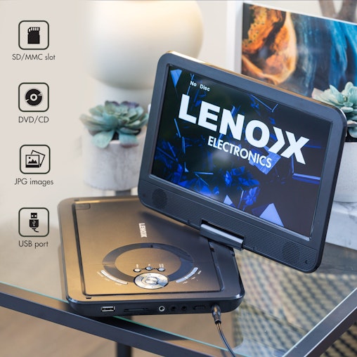 10.1" Portable DVD Player w/ 270-Degrees Swivel-Screen & Rechargeable 10.1" Portable DVD Player w/ 270-Degrees Swivel-Screen & Rechargeable