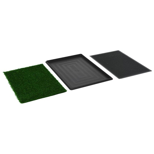 NNEVL Pet Toilet with Tray and Artificial Turf Green 76x51x3 cm WC NNEVL Pet Toilet with Tray and Artificial Turf Green 76x51x3 cm WC