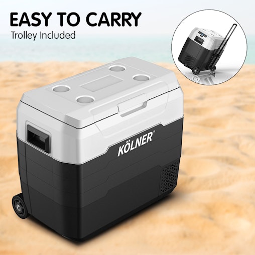 Kolner 50L Portable Fridge Cooler Freezer Refrigerator w/ Trolley Kolner 50L Portable Fridge Cooler Freezer Refrigerator w/ Trolley