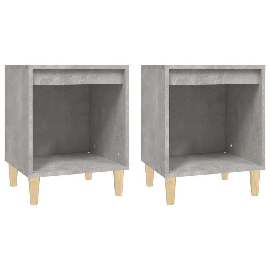 Bedside Cabinets 2 pcs Concrete Grey 40x35x50 cm 821867 Bedside Cabinets 2 pcs Concrete Grey 40x35x50 cm 821867