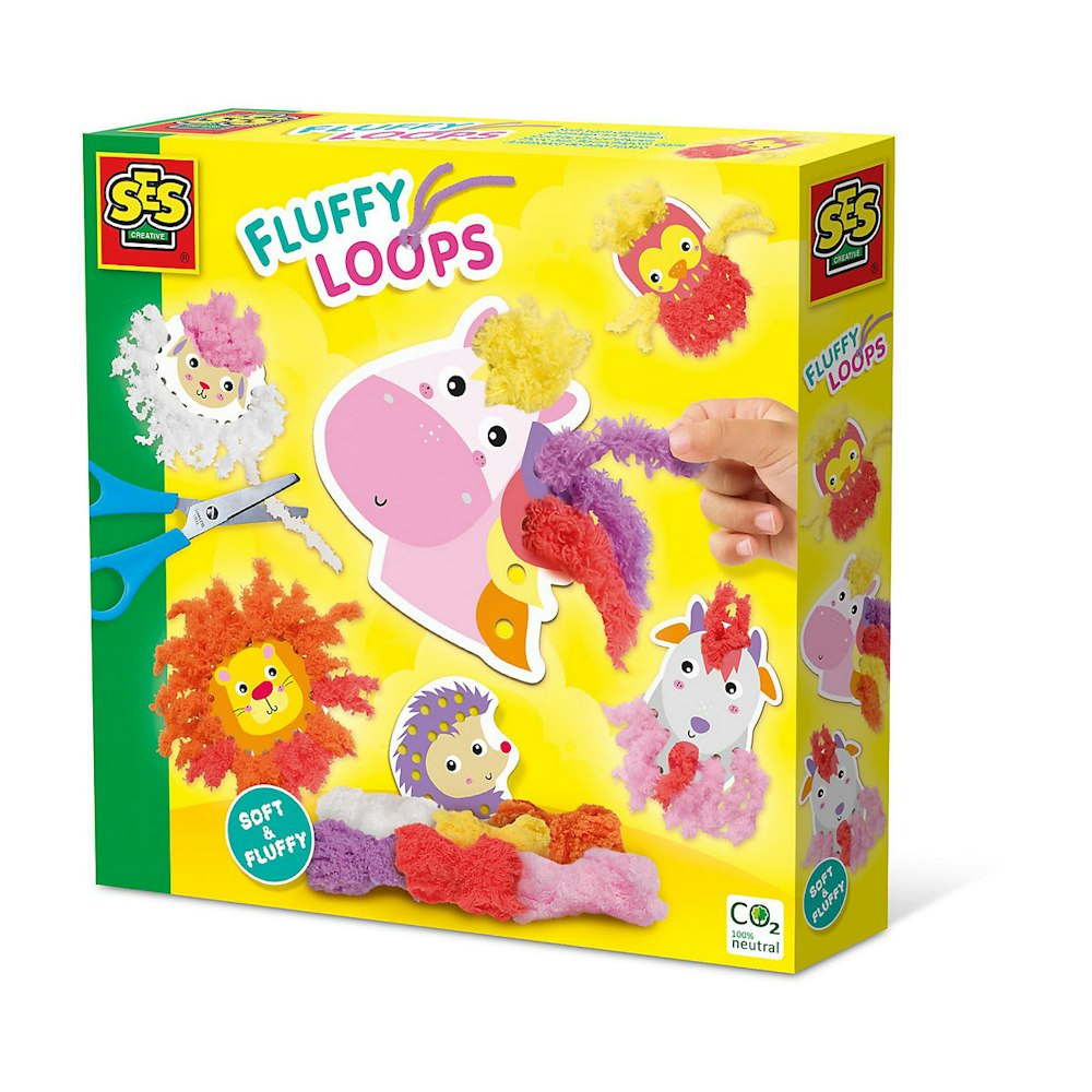 SES Creative Fluffy Loops - Soft Yarn Animals