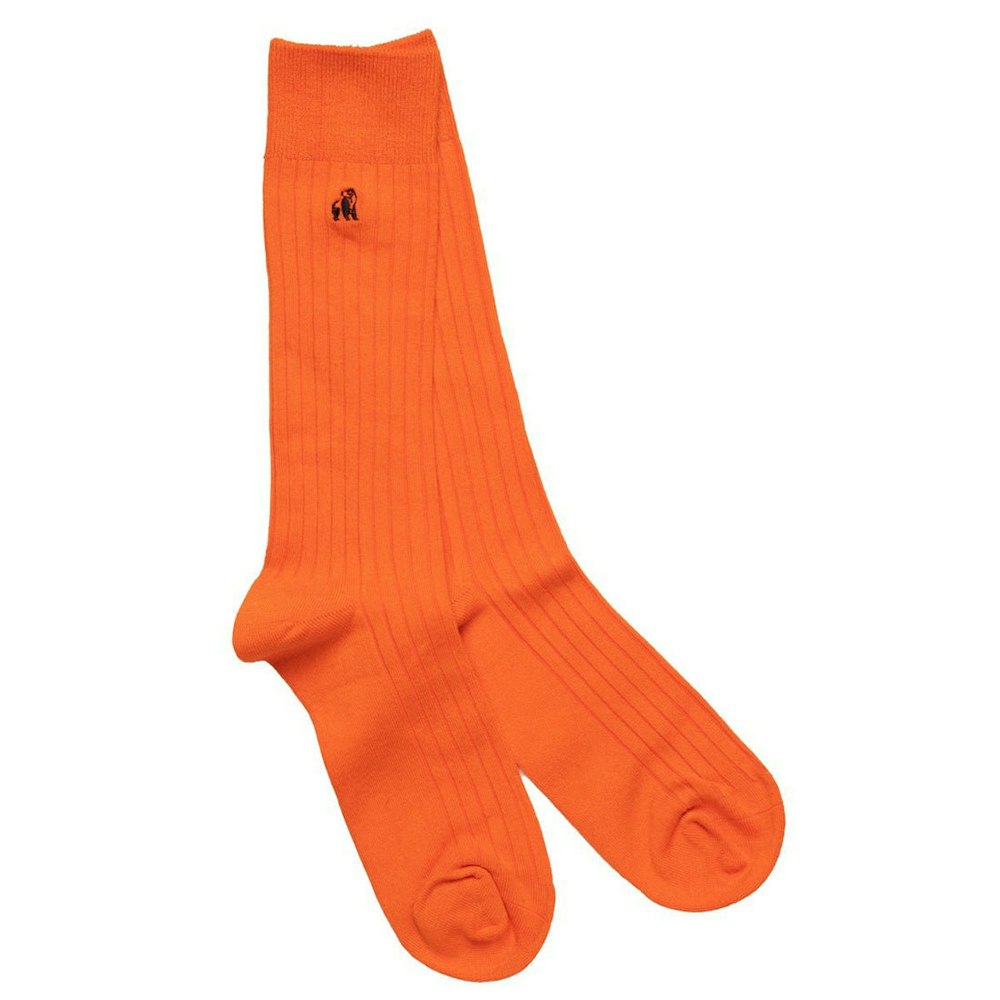 Swole Panda Orange Bamboo Socks