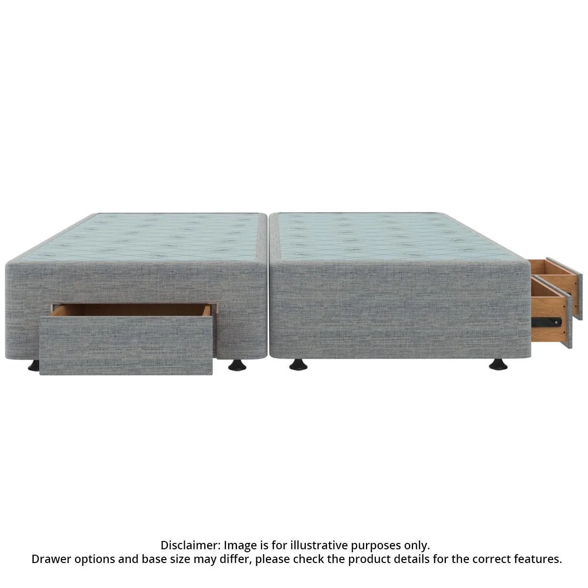 Sealy Spacesaver Super Queen Split Bed Base No Drawer Sand
