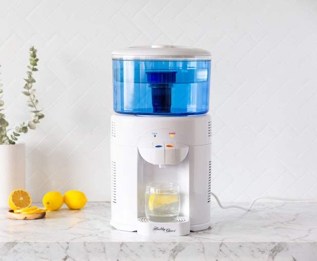 Bench Top Water Filter & Cooler (5L) Dual Taps Bench Top Water Filter & Cooler (5L) Dual Taps