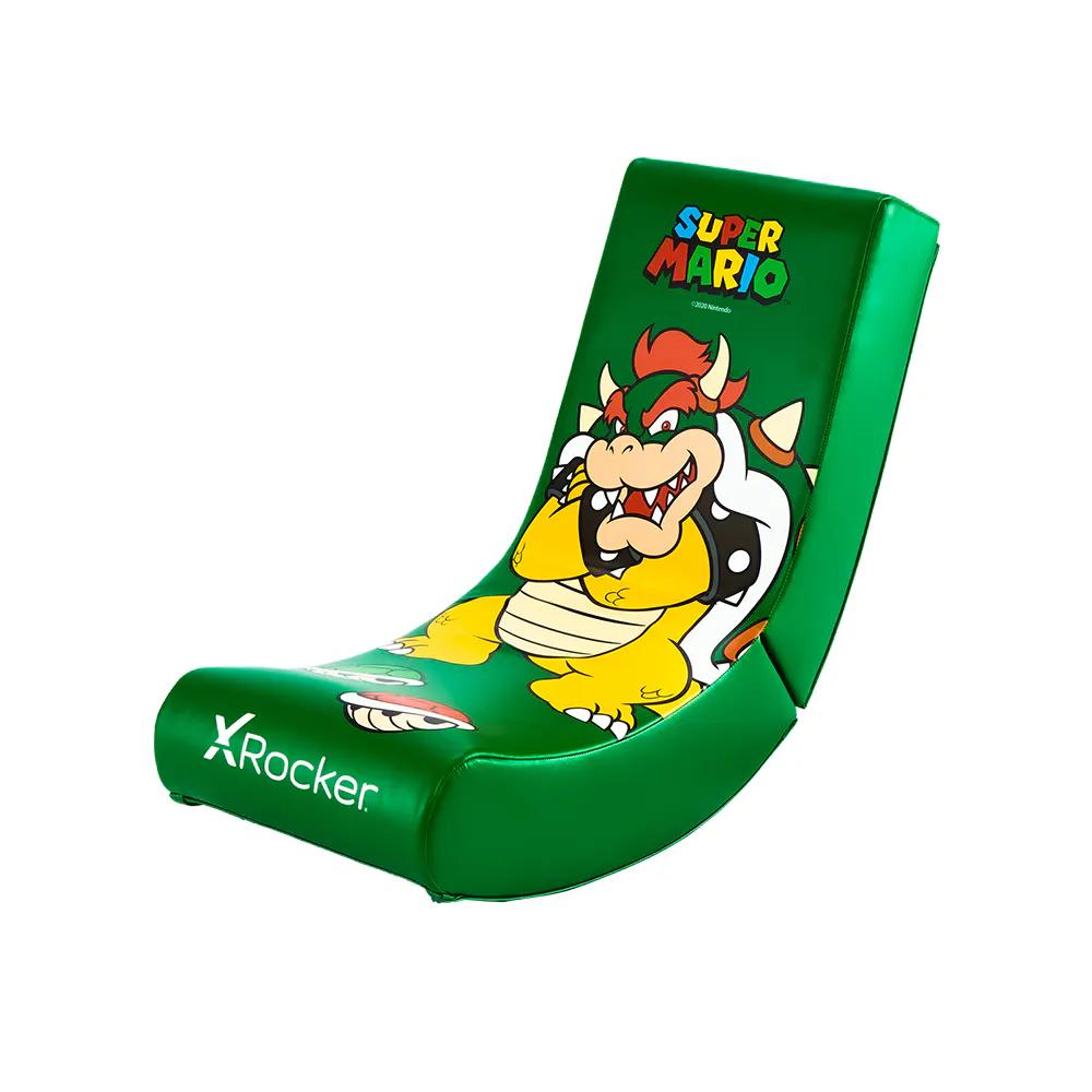 X-Rocker Nintendo Foldable Video Gaming Rockers Chair Seat All-Star Bowser Green X-Rocker Nintendo Foldable Video Gaming Rockers Chair Seat All-Star Bowser Green