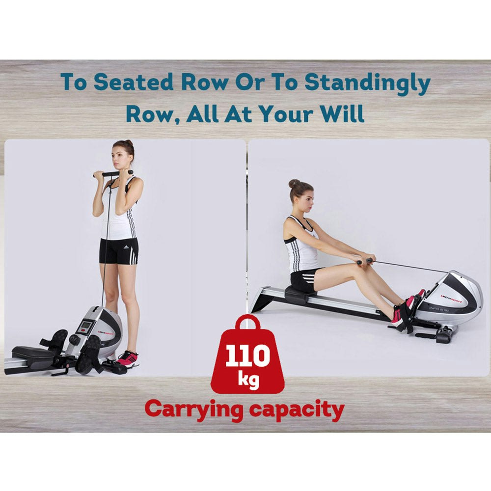 580 Foldable Rowing Exercise Machine Rower Resistance Home Fitness Gym