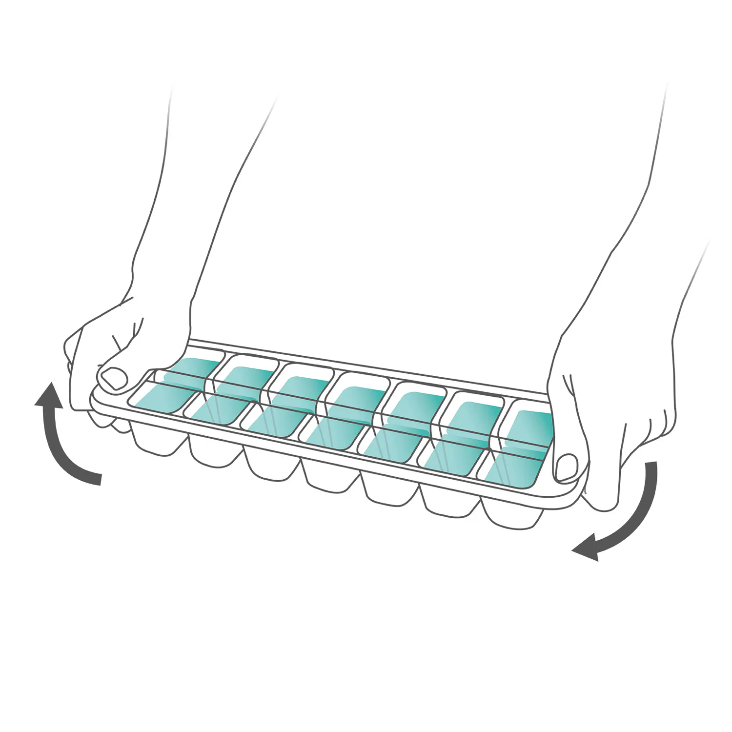 Pack of 2 Joseph Joseph Flow Easy-fill Blue Ice-cube Trays