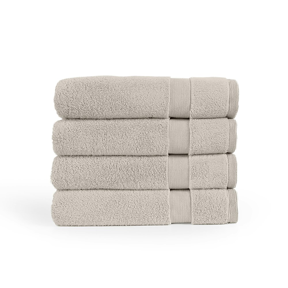 Martex 100% Cotton Silver Hand Towels (pack Of 4)