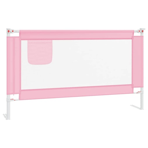 NNEVL Toddler Safety Bed Rail Pink 140x25 cm Fabric image number null