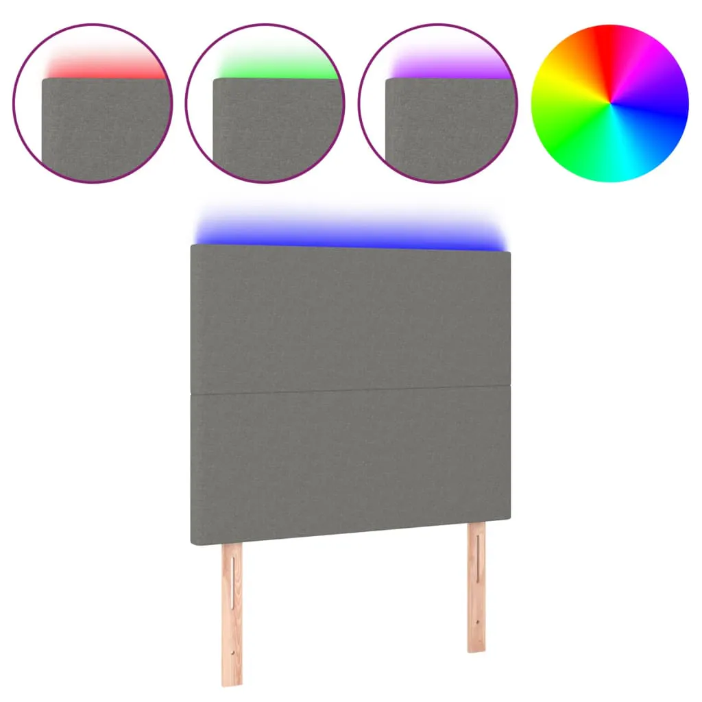 LED Headboard Dark Grey 100 cm Fabric 3122135 LED Headboard Dark Grey 100 cm Fabric 3122135