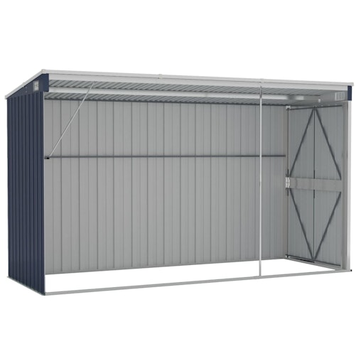 NNEVL Wall-mounted Garden Shed Anthracite 118x288x178 cm Steel NNEVL Wall-mounted Garden Shed Anthracite 118x288x178 cm Steel