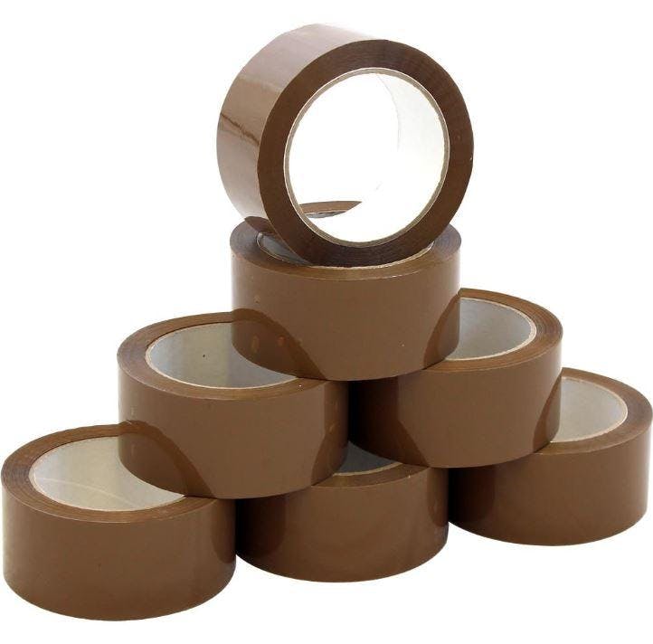 Strong Sticky Packaging Tape 48mm x 75m | Brown Adhesive Shipping Box Tape 45 Micron Heavy Duty