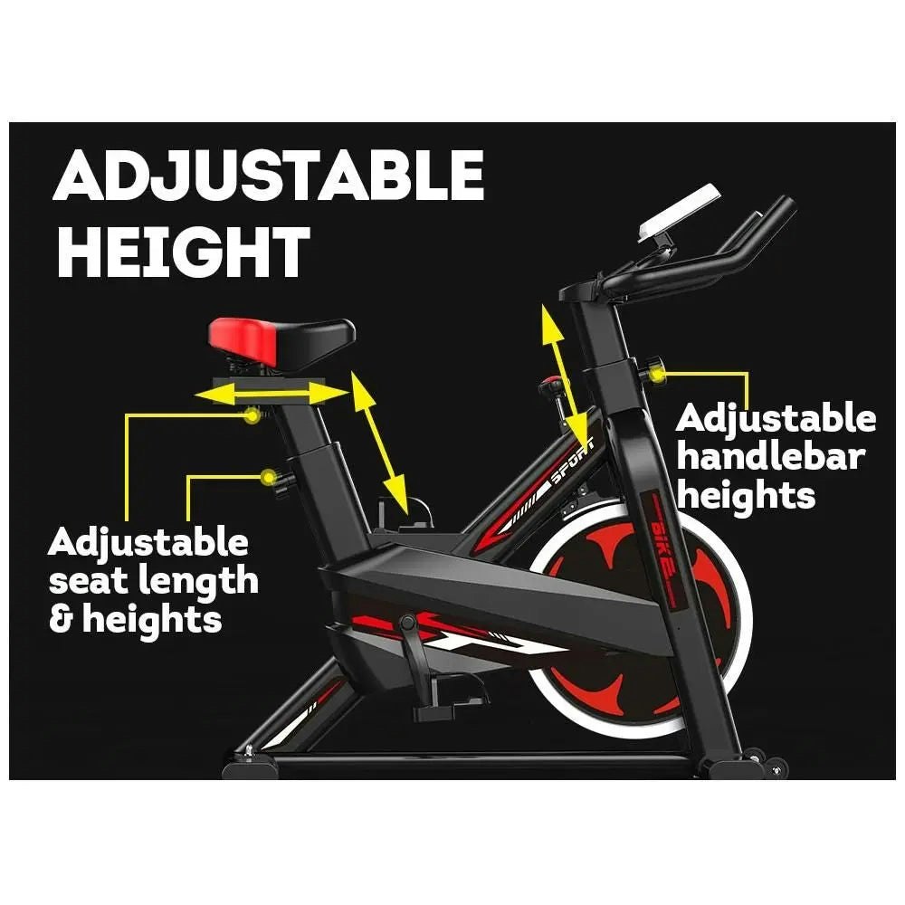 JMQ Fitness 705 Indoor Cycling Spin Bike 8KG Exercise Bike Home Gym