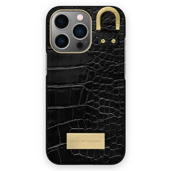 Ideal of Sweden Black Croco Case (Suits iPhone 14 Pro Max)