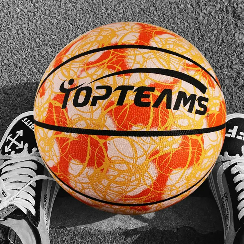 BALLSTRIKE POLSIZE7 Size 7 Basketball Excellent Bounce Game Ball Indoor Outdoor - Orange