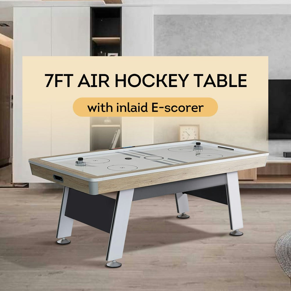 MACE 7FT Air Hockey Table Leg With Inlaid E-Scorer - Wood