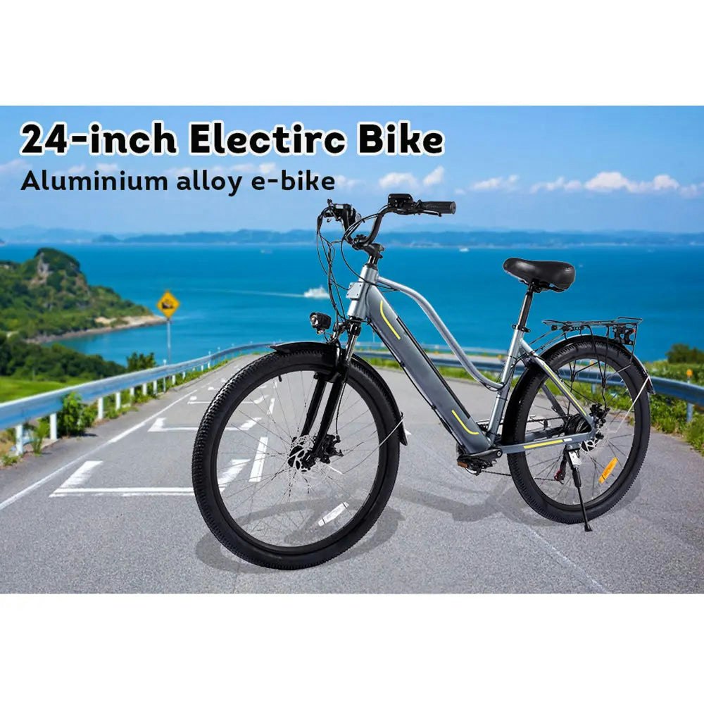 AKEZ G10 250W 36V 24-inch Electric Bike Aluminium Alloy E-bike - Grey