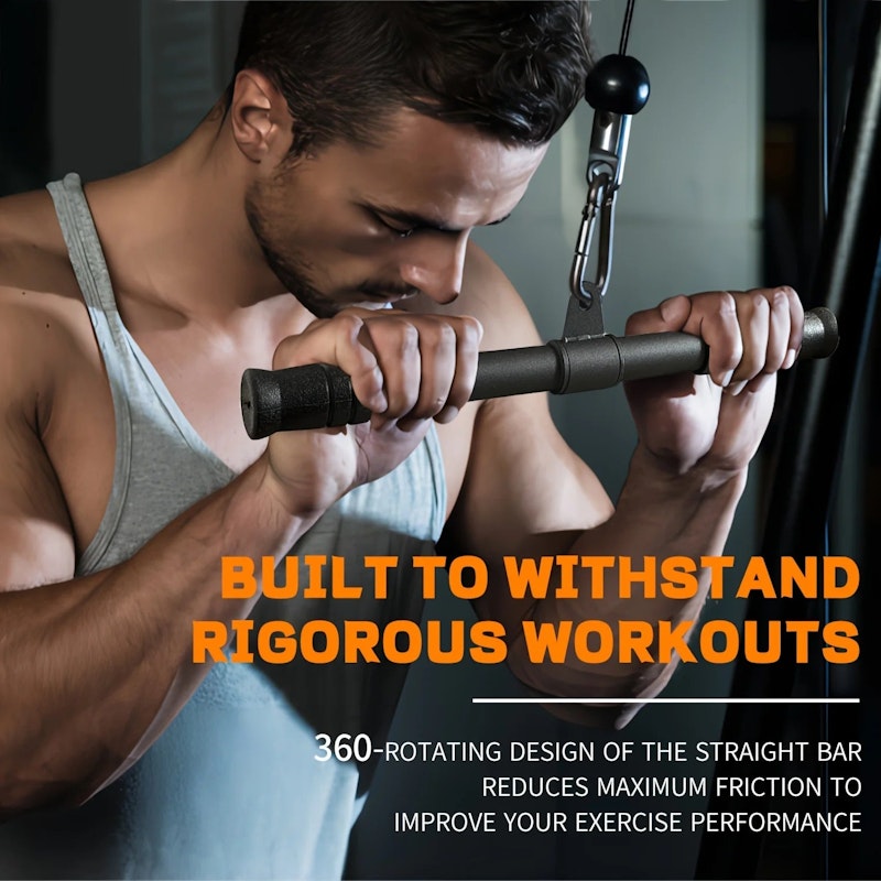 NNEOBA Gym Rotating Straight Bar image number null