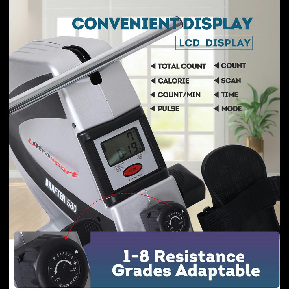 580 Foldable Rowing Exercise Machine Rower Resistance Home Fitness Gym