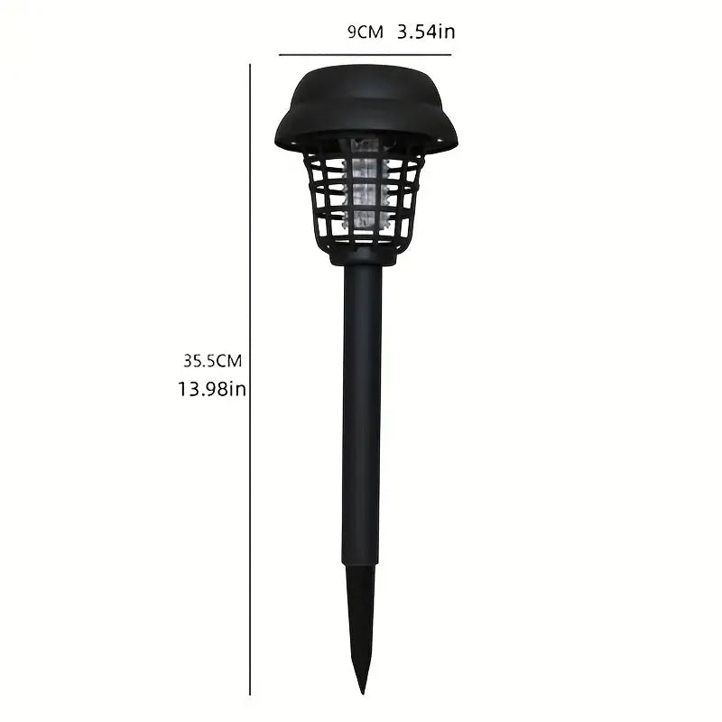 NNETM 2pcs Solar Mosquito Killer Lamp Set - Outdoor Waterproof Fly Trap & Insect Repellent image number null