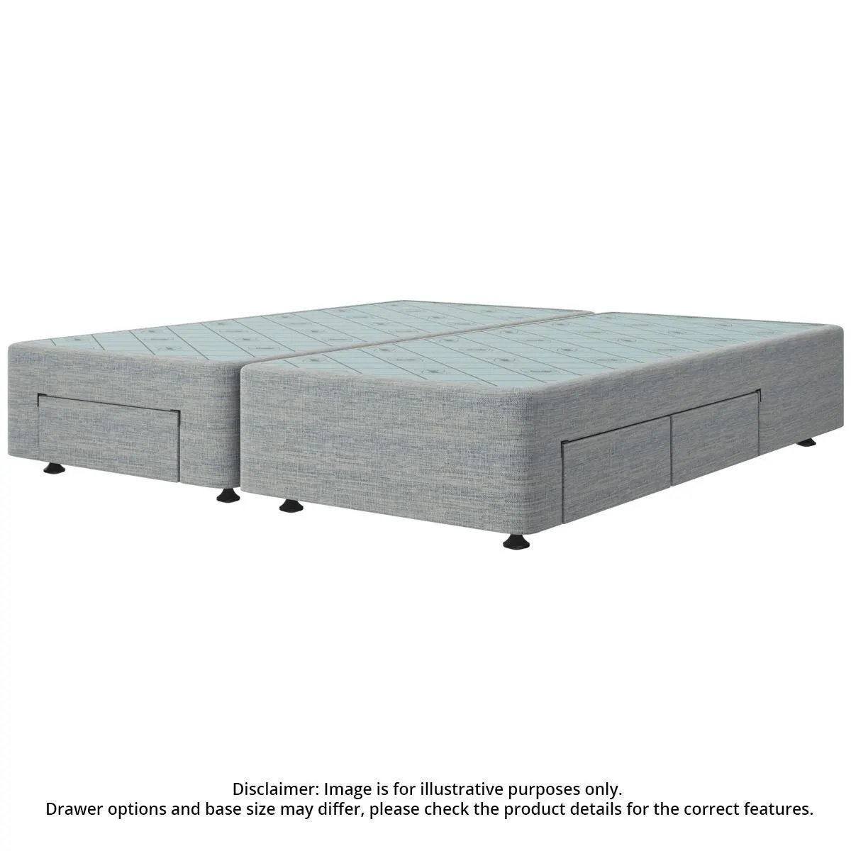 Sealy Spacesaver Super Queen Split Bed Base No Drawer Sand