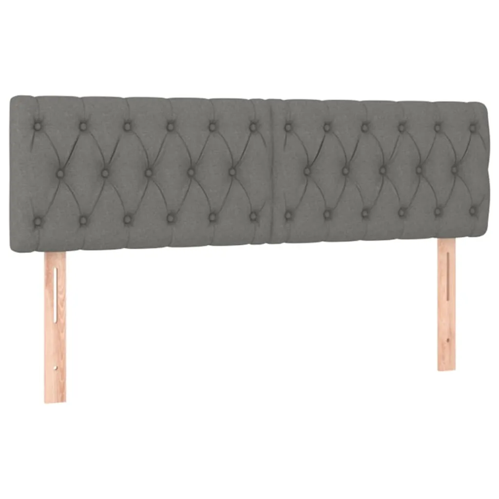 Headboards Dark Grey 144x7x78/88 cm Fabric 346341 Headboards Dark Grey 144x7x78/88 cm Fabric 346341