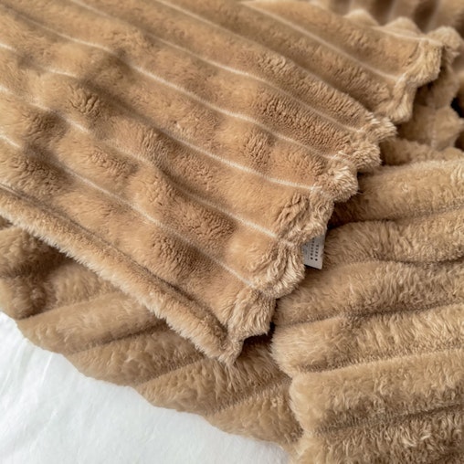SOGA 2x 200x230cm Warm & Cozy Flannel Polyester Throw Blanket Light Brown SOGA 2x 200x230cm Warm & Cozy Flannel Polyester Throw Blanket Light Brown