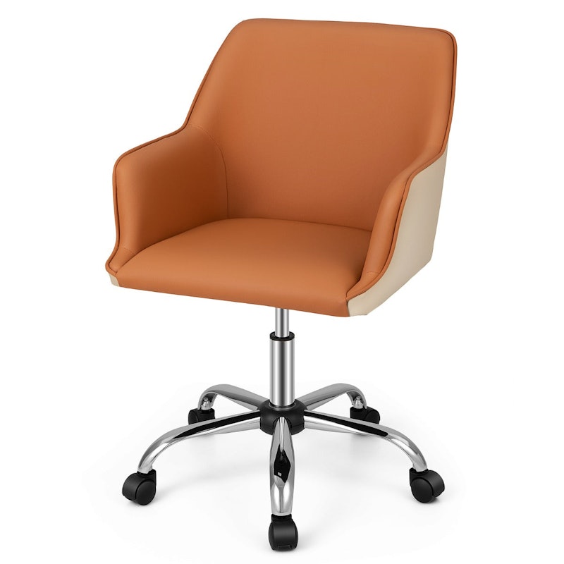NNECW PU Swivel Home Office Chair with Adjustable Height & Ergonomic Design image number null