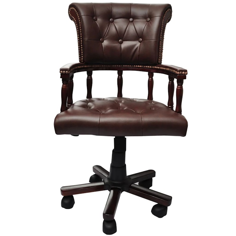 NNEVL Swivel Office Chair Brown image number null